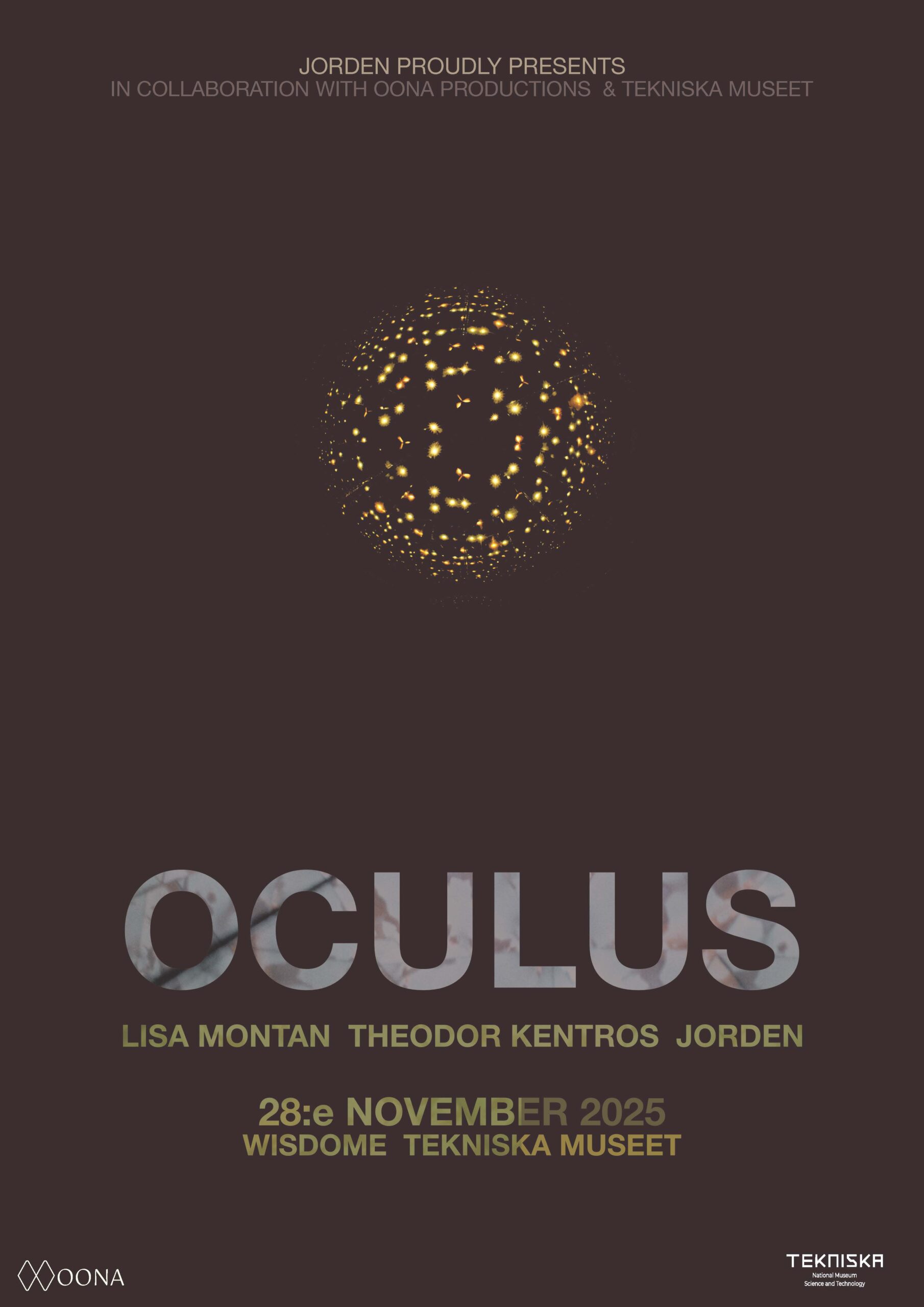 Affisch med text Oculus från konstkollektivet OONA
